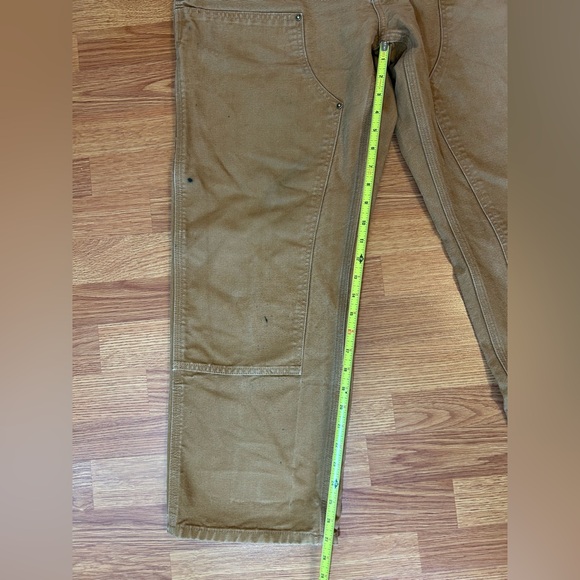 Men's Carhartt Brown Loose Fit Firm Duck Double-Front Utility Work Pant size 36 - Picture 9 of 16